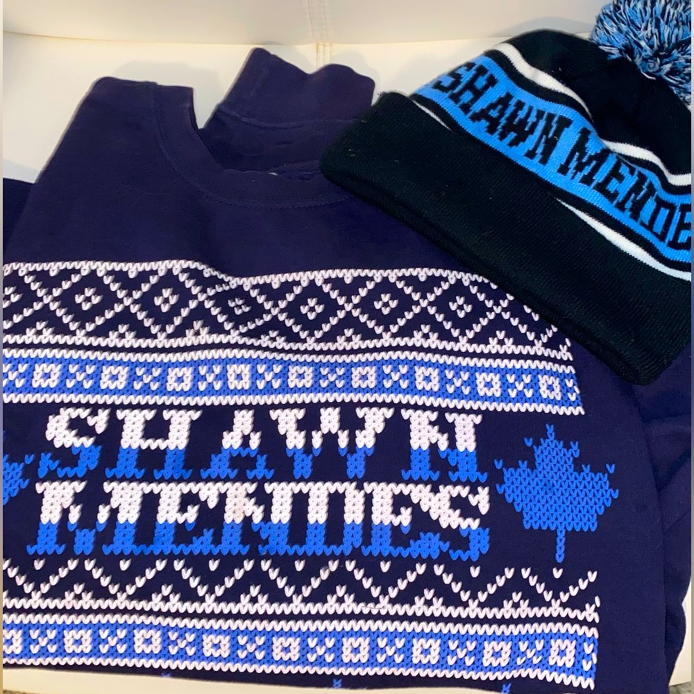 Shawn Mendes Winter Beanie and Crewneck Set Tour Merch